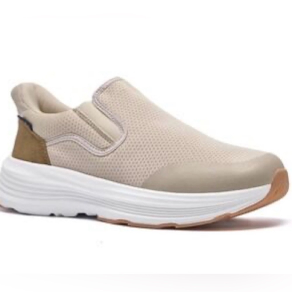 NWT OrthoComfoot Men’s Orthopedic Hands Free Slip ins Loafers, Beige
